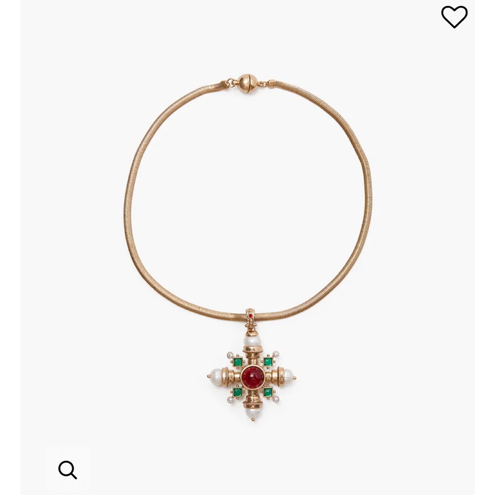 Weworewhat limited release vintage pendant and magnetic closure necklace